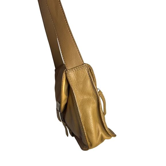 Kenneth Cole Reaction Camel Leather Shoulder Bag - Picture 3 of 15